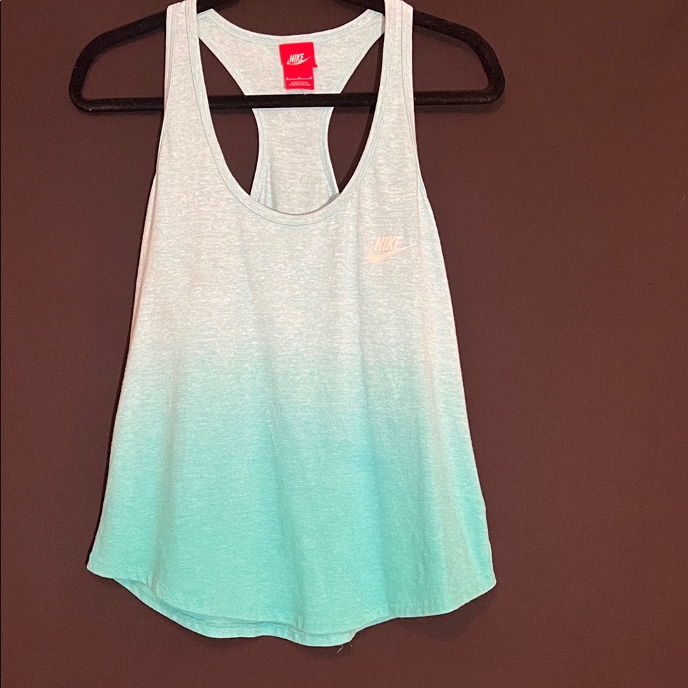 Nike Women's Light Blue Ombre Tank Top